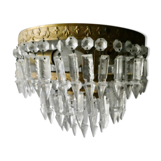 Luster with tassels and brass of the 60s-70s