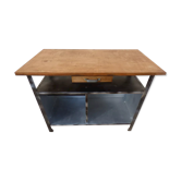 Industrial furniture in metal and wood for bathroom or TV stand
