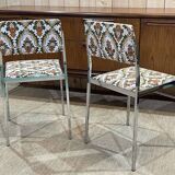 Pair of chrome chairs from the 70