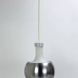 Glass and aluminum pendant light, design Rolf Krüger for Staff Leuchten, P118