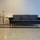 Midcentury leather and teak "Gotland" sofa, Ikea, Sweden, 1967