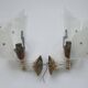 Pair of vintage rockabilly wall lights from the 60s