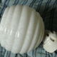 Clichy glass wall lamp with porcelain support 50s