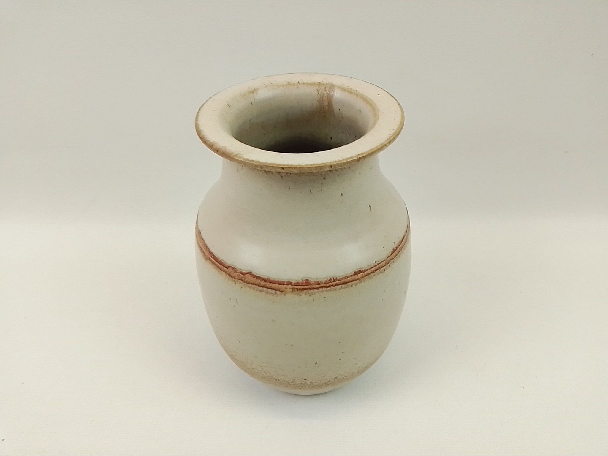 Speckled brown ceramic vase 15.5cm