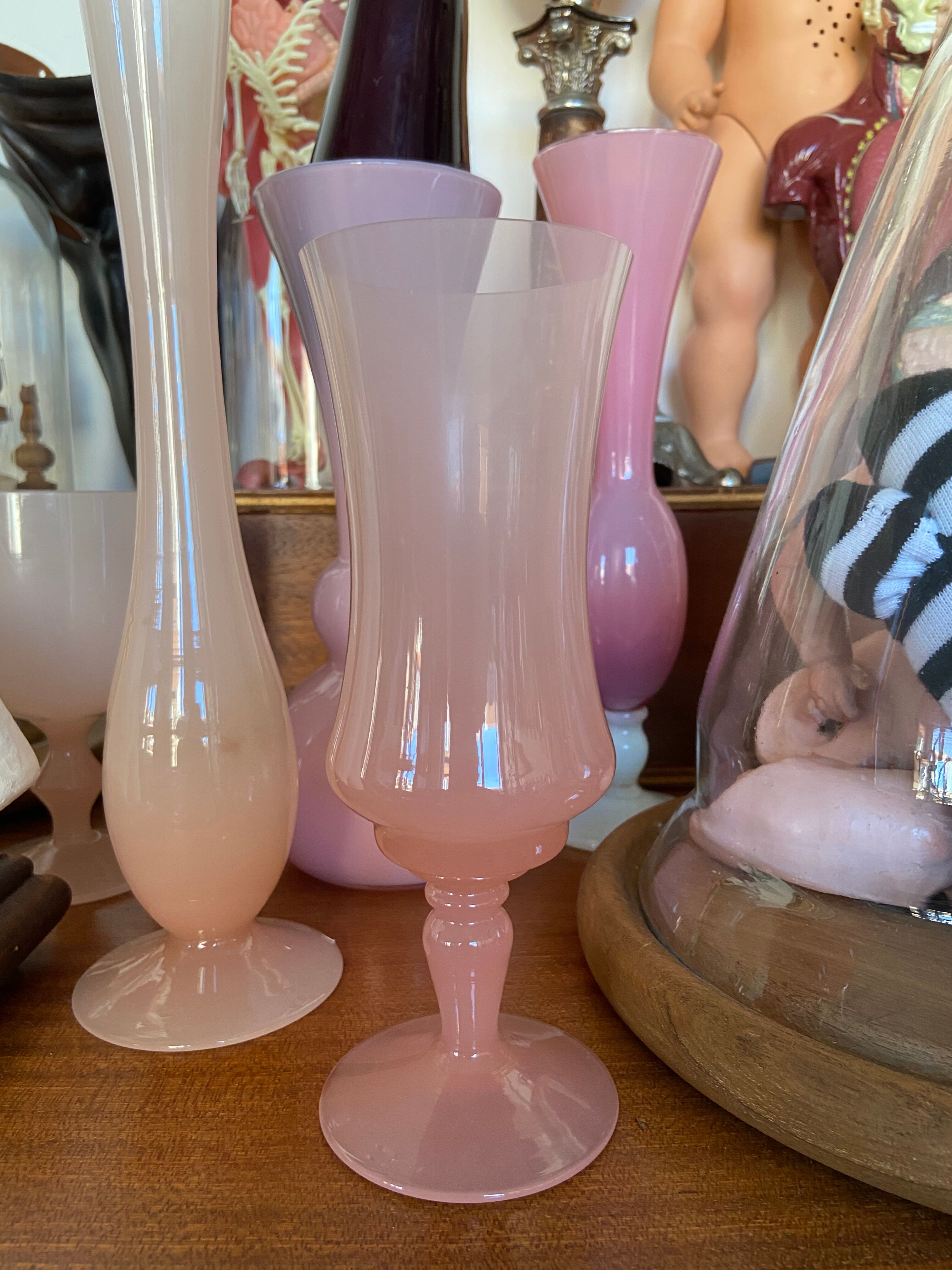 Pink opaline vase