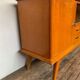 Enfilade moderniste en chêne longueur 197 vintage 1950 pieds compas