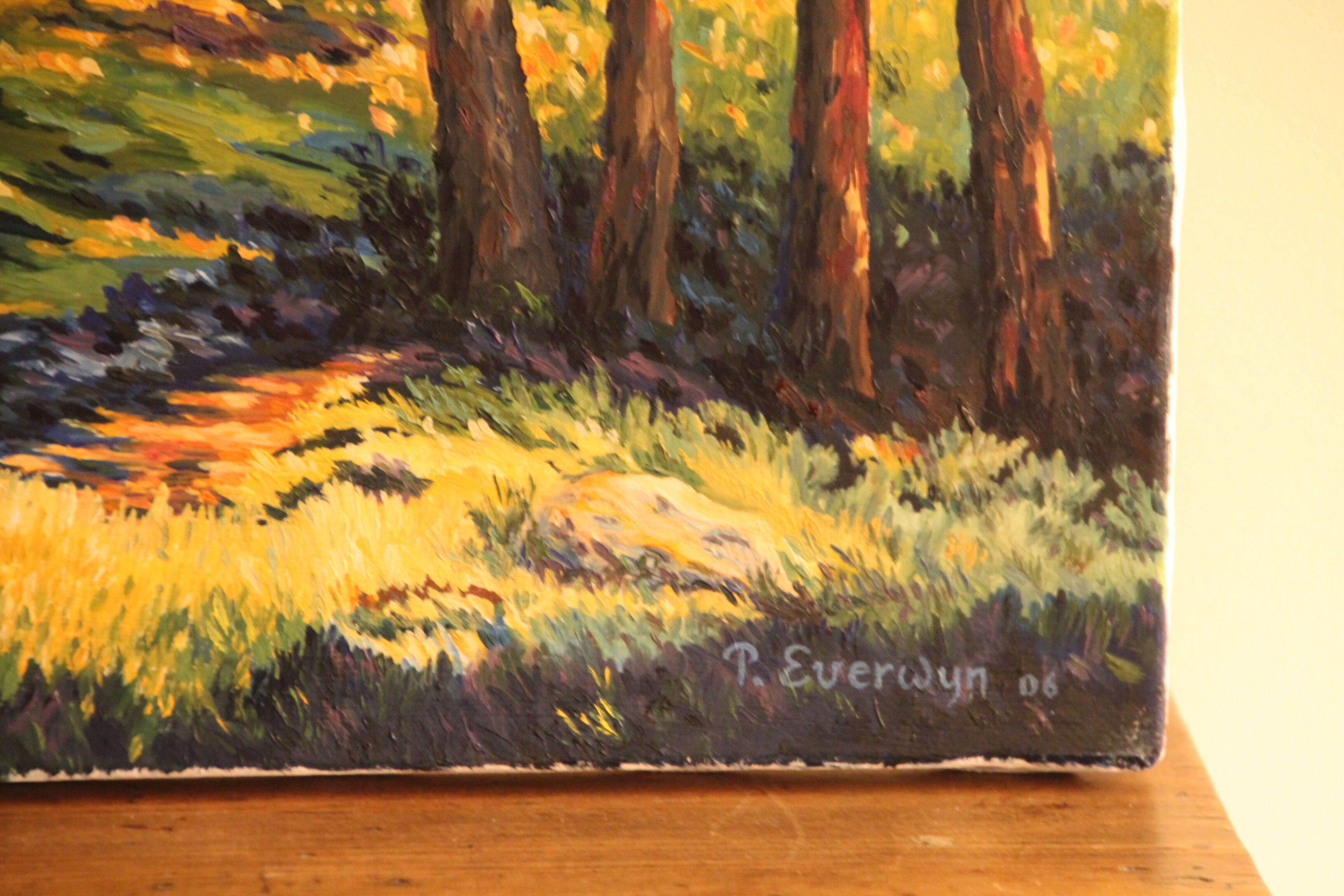 Forest of Fontainebleau painting Impressionist Landscape Oil on canvas Signed