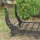 rare Napoleon III cast iron and wrought iron sofa bed, 19th century