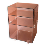 Occasional furniture in smoked Plexiglas from the 70s