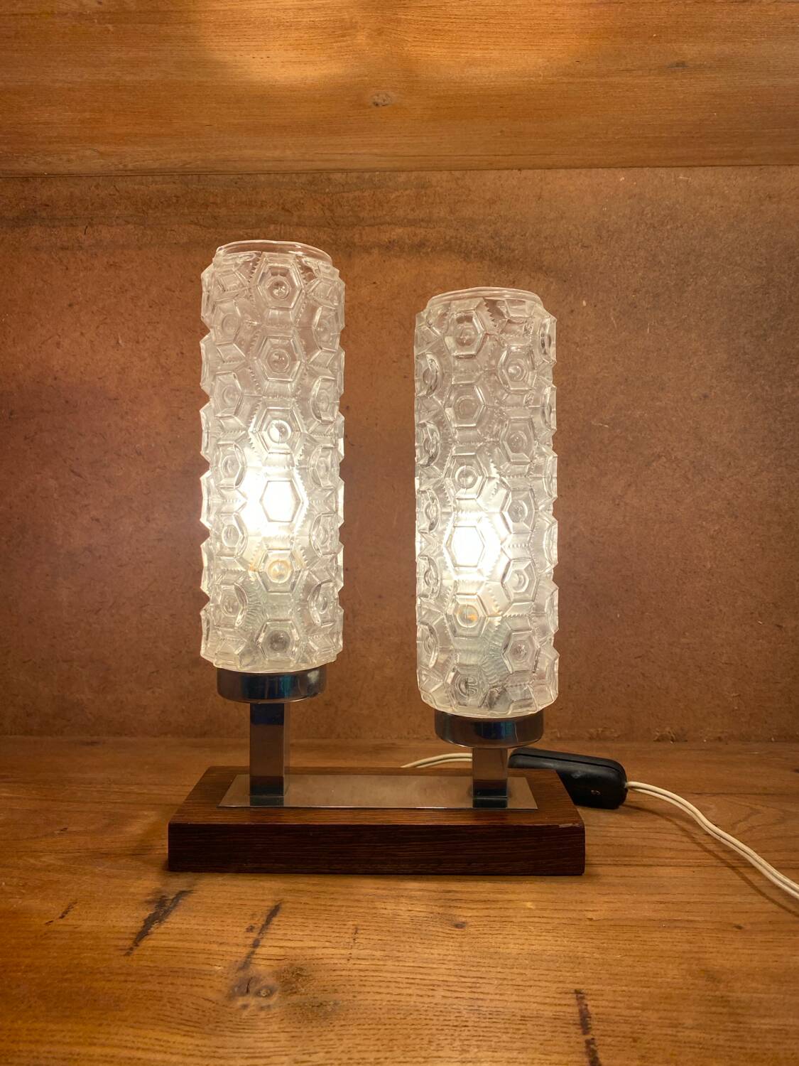 Lampe double vintage mid century