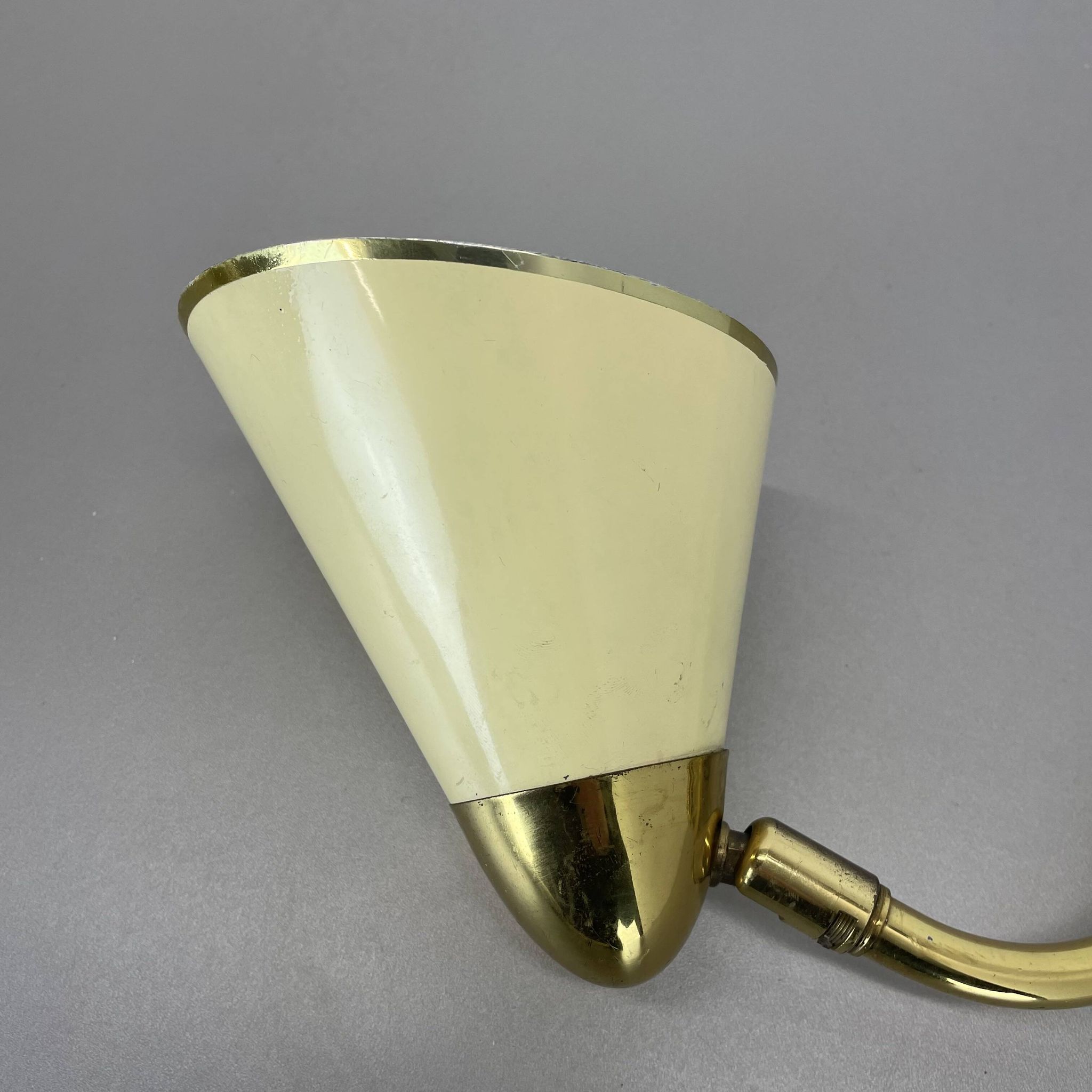 Original brass and metal scissors wall light by SIS Leuchten, Germany, 1950s.