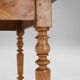 Wabi sabi style French dinner table in elm wood with drawer, ca. 1850