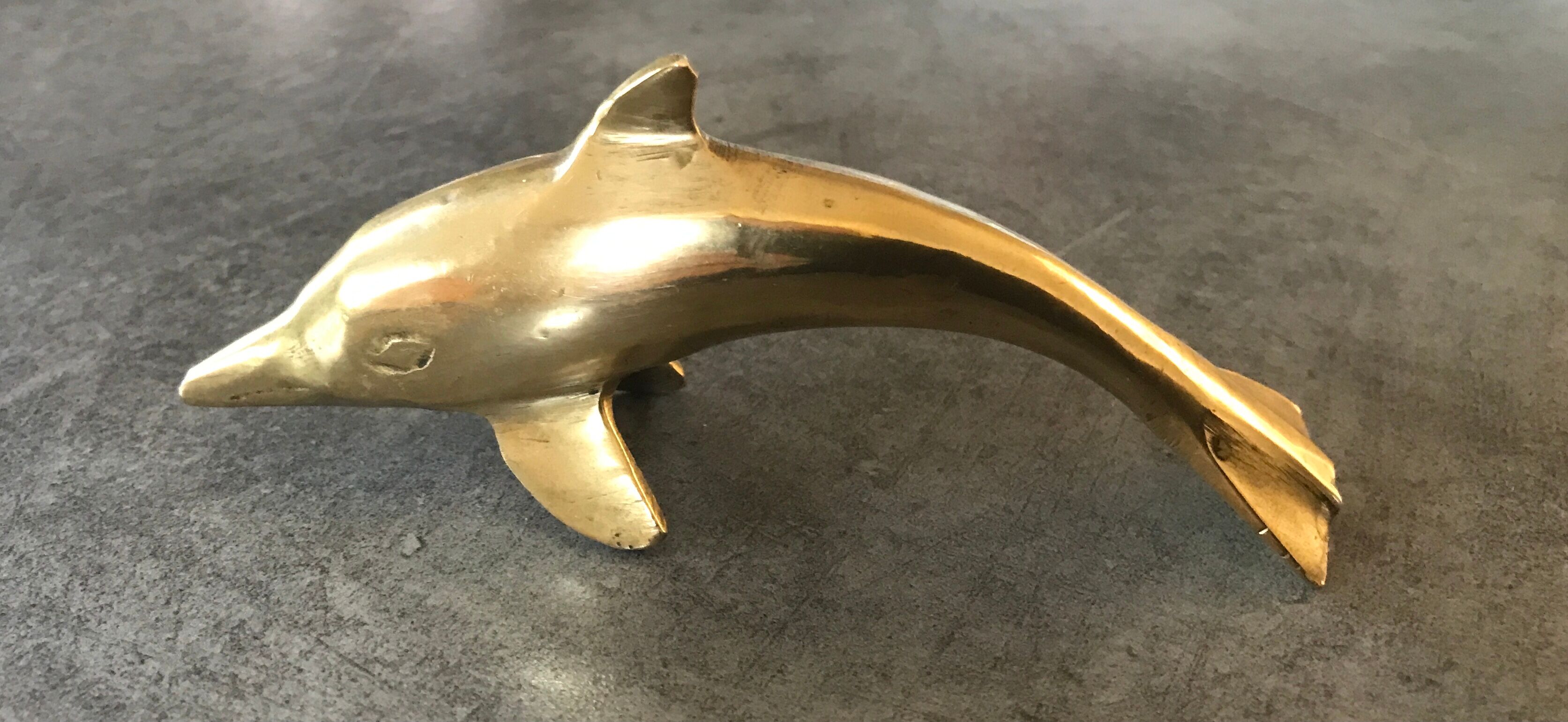 Dolphin vintage solid brass - animal collection brass 12,5 cm