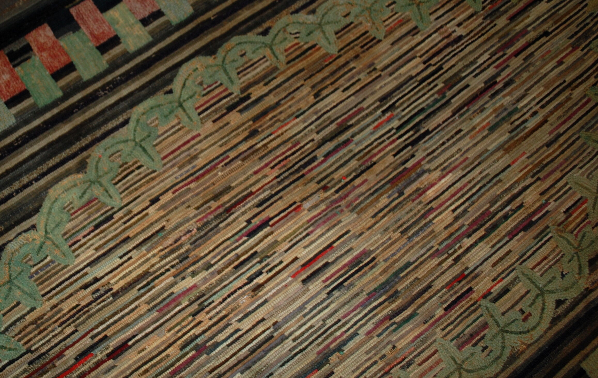 Carpet former American hooke made hand 149x231cm 1880 s