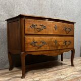 Commode sauteuse style Louis XV en bois massif vers 1880