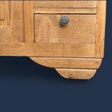 9-drawer art deco sideboard in solid raw oak