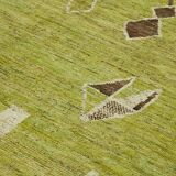 Handmade Tribal Decorative 309 cm x 430 cm Green Wool Carpet