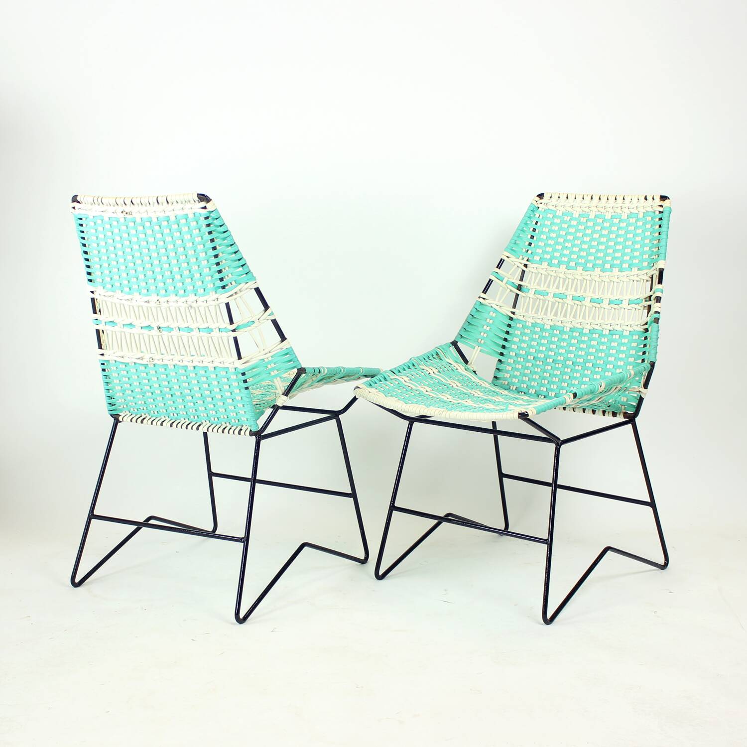 Ensemble de sièges d'extérieur du milieu du siècle, Tchécoslovaquie, années 1960