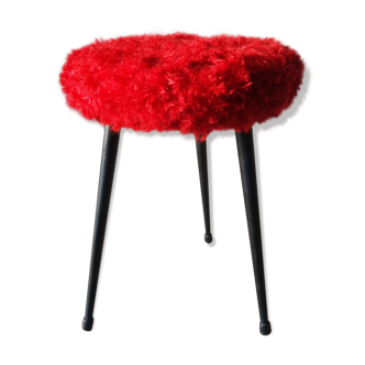 Tripod stool moumoute red 60s-70s