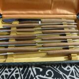 Coffret de 11 couteaux inox et bois