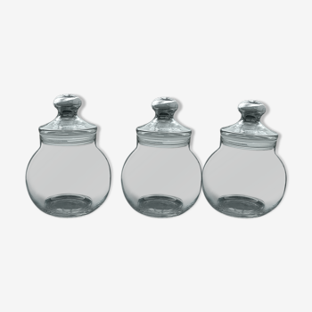 Set de 3 bocaux en verre