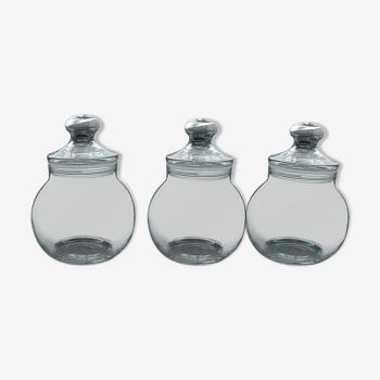 Set of 3 glass jars