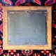 Old painting fixed under nineteenth century glass and vintage gilded frame