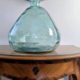 Light green blown glass demijohn – 32 cm