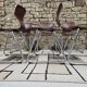 Set of 6 Flötotto pagwood stackable chairs 1960