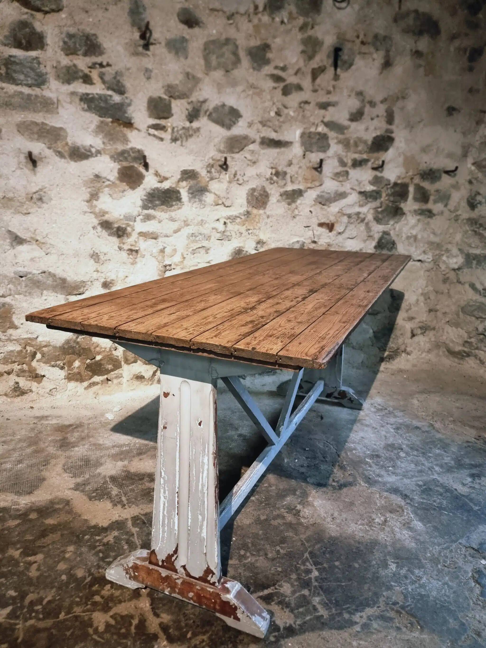 Table bistrot / de travail française ancienne, vers 1920