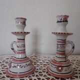 duo of ceramic candle holders