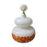 White Opaline with flowers