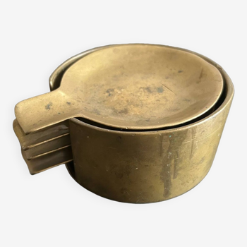 individual brass ashtrays