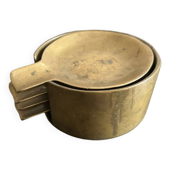 individual brass ashtrays