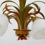 Lustre floral Hollywood Regency, années 1970