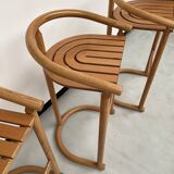 Set of 4 Allmimö stools in solid oak
