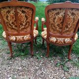 Paire de fauteuils cabriolet style Louis XV