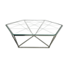 Diamond glass coffee table by Sacha Lakic