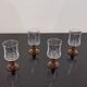4 verres à vin Luminarc pieds ambrés