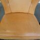 Set of 4 comfortable honey-colored goat leather dining chairs