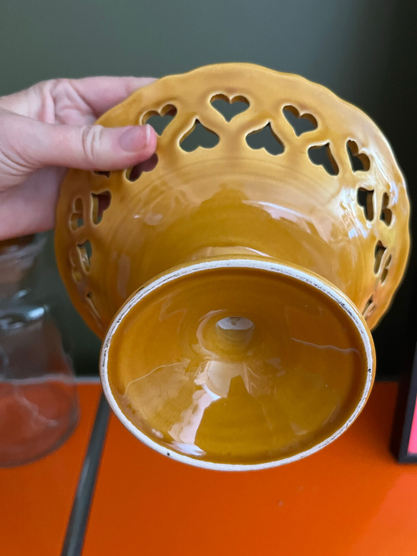 Vintage glazed stoneware bowl