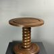 Chunky low wood turned side table in the style of Charles Dudouyt, 1950s