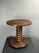 Chunky low wood turned side table in the style of Charles Dudouyt, 1950s