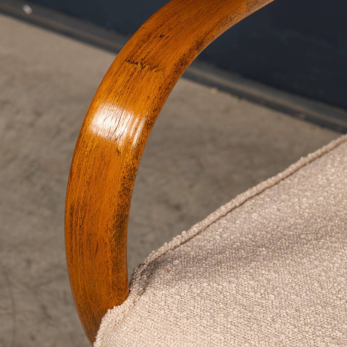 Vintage 20thc pair of halabala lounge chairs, made in czechoslovakia c.1930