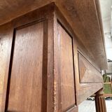Solid walnut farmhouse castle table 1900 XXL