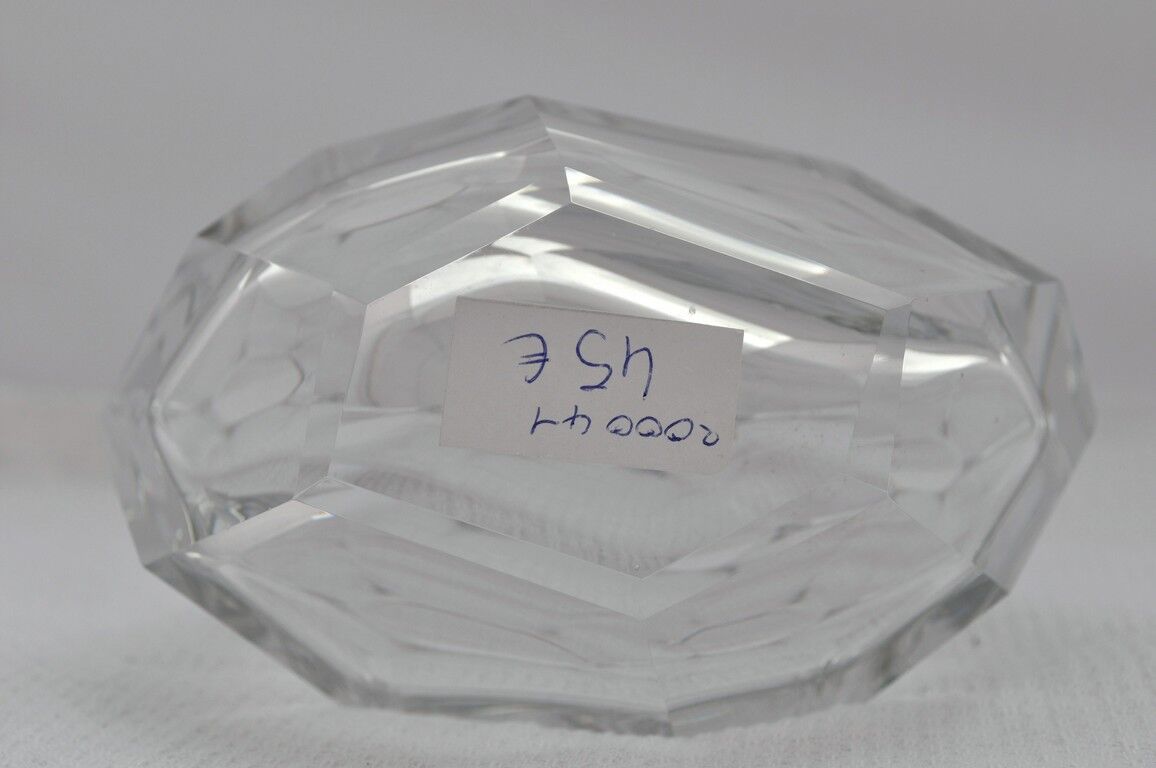 Multi-faceted glass vase