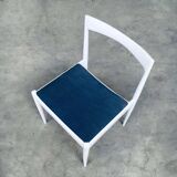 Belgian White Dining Chair, 1970s, Set of 9