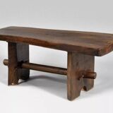 Brutalist teak coffee table