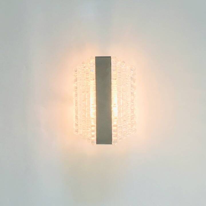 Pair of Mid-Century Glass & Chrome Wall Lights from Kaiser, Germany, 1960s