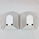 Pair of vintage Prisma wall lights, space age Memphis 80s, bedside night light